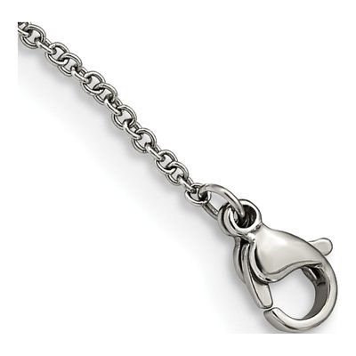 Stainless Steel Mother of Pearl & CZ Necklace – view 4