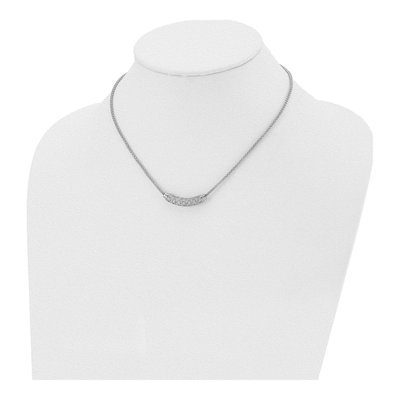 Stainless Steel CZ Pvd-Plated Bar Necklace – view 5
