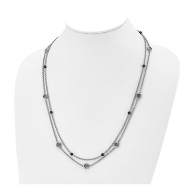 Stainless Steel Onyx Necklace – view 5