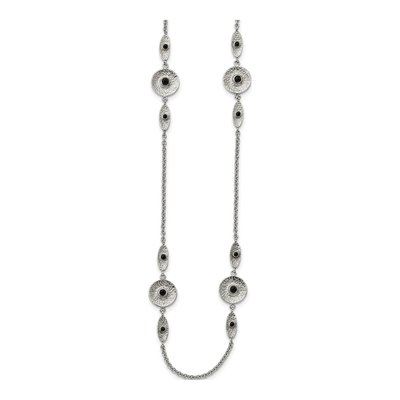 Stainless Steel Onyx Necklace – view 4