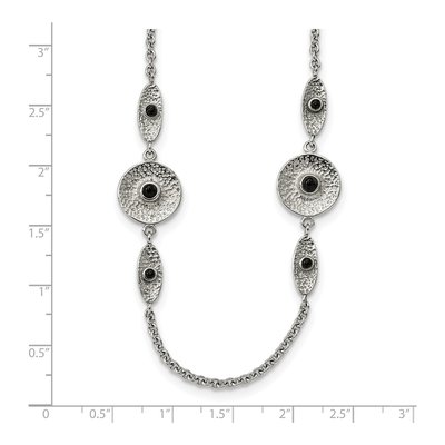 Stainless Steel Onyx Necklace – view 8