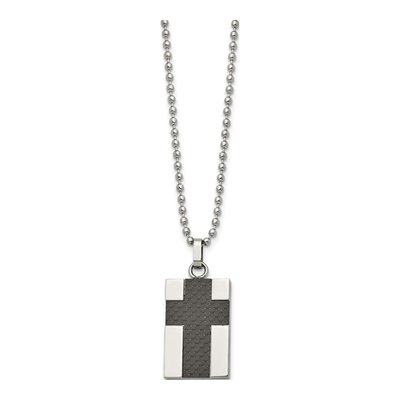 Stainless Steel Cross Pendant Necklace – view 4