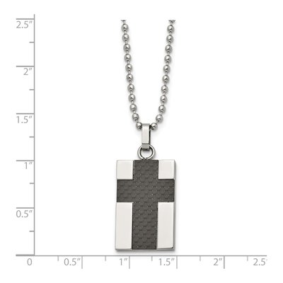 Stainless Steel Cross Pendant Necklace – view 6
