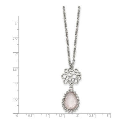 Stainless Steel Quartz Pendant Necklace – view 4