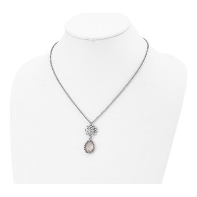 Stainless Steel Quartz Pendant Necklace – view 5