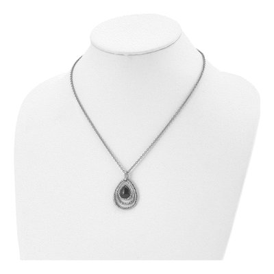 Stainless Steel Onyx Pendant Necklace – view 5