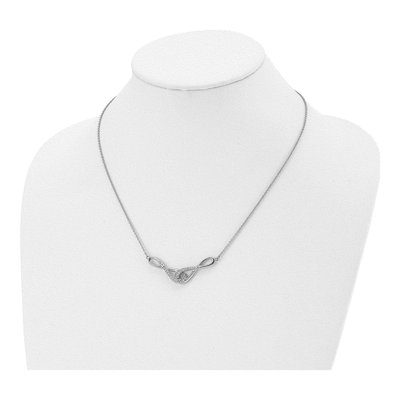 Stainless Steel CZ Infinity Pendant Necklace – view 5