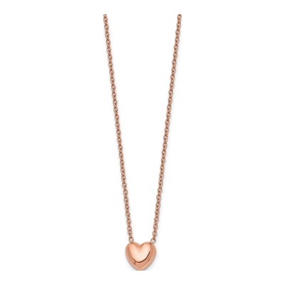 Stainless Steel IP Heart Pendant Necklace – view 4