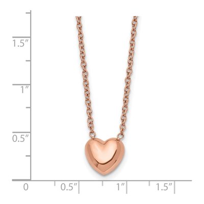Stainless Steel IP Heart Pendant Necklace – view 6