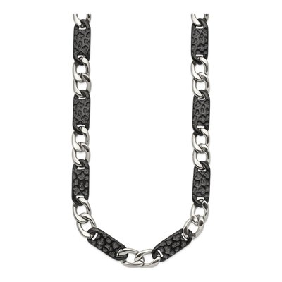 Men's Black Stainless Steel 9mm Link Chain – view 4