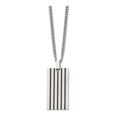 Stainless Steel Dog Tag Pendant Necklace – view 4