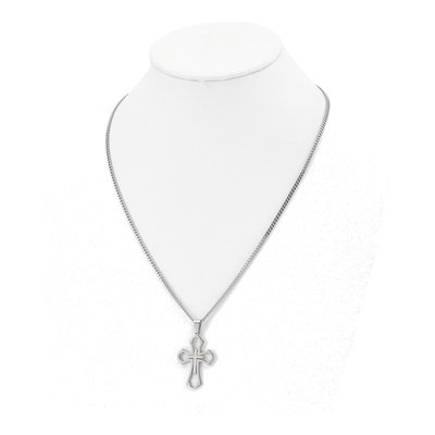 Stainless Steel IP Cross Pendant Necklace – view 5