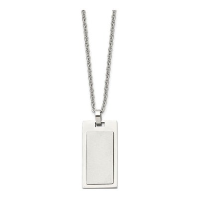 Stainless Steel Dog Tag Pendant Necklace – view 4