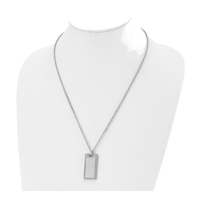 Stainless Steel Dog Tag Pendant Necklace – view 5