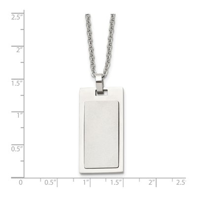 Stainless Steel Dog Tag Pendant Necklace – view 6