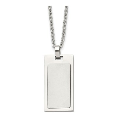 Stainless Steel Dog Tag Pendant Necklace