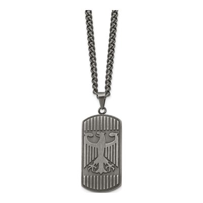 Stainless Steel Phoenix Dog Tag Pendant Necklace – view 4