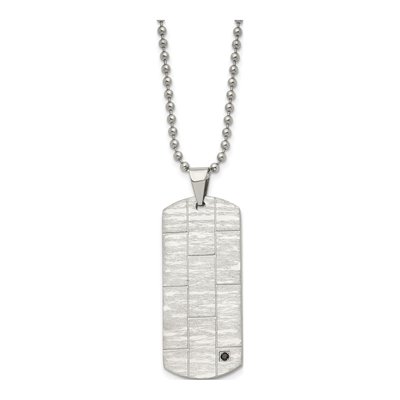 Stainless Steel Dog Tag Pendant Necklace – view 4