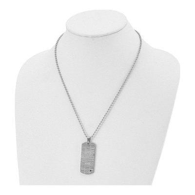 Stainless Steel Dog Tag Pendant Necklace – view 5
