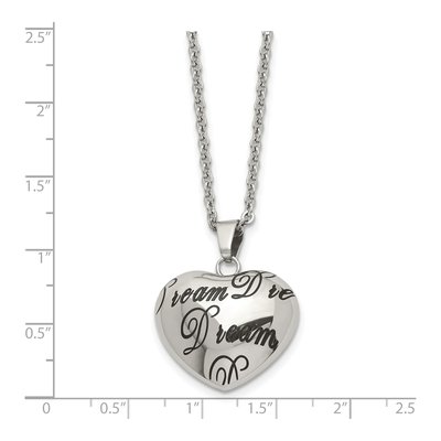 Stainless Steel Enameled Dream Heart Pendant Necklace – view 6