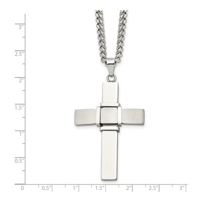 Stainless Steel Cross Pendant Necklace – view 6