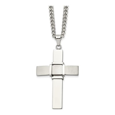 Stainless Steel Cross Pendant Necklace