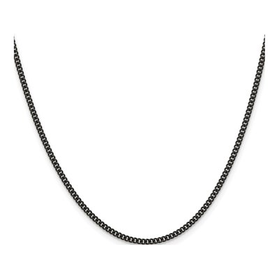 Black Stainless Steel 2.25mm Round Curb Chain – view 3