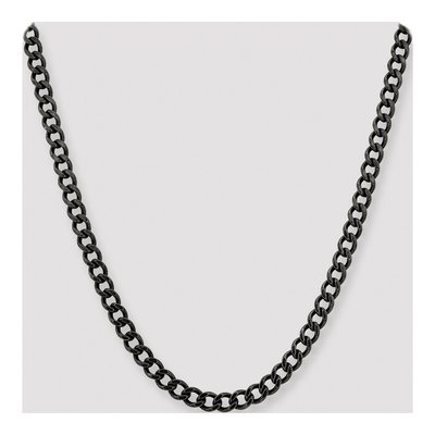 Men's Stainless Steel 6.7mm Antiqued Curb Chain – view 5
