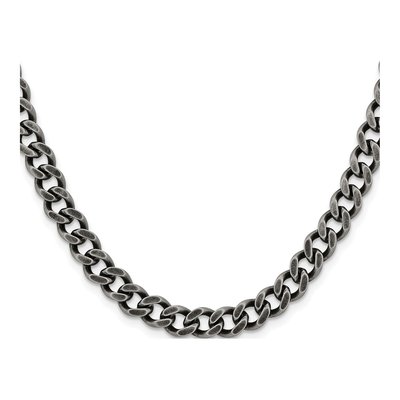Men's Stainless Steel 7.5mm Curb Chain – view 3