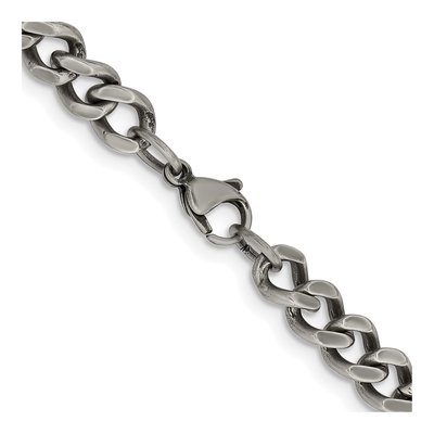 Men's Stainless Steel 7.5mm Curb Chain – view 4