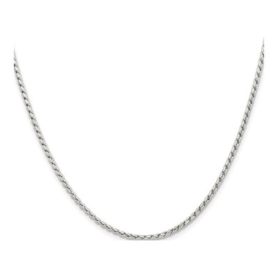 Stainless Steel 2.5mm Fancy Wheat Chain – view 3