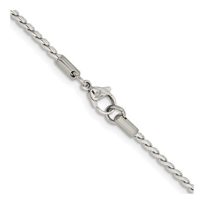 Stainless Steel 2.5mm Fancy Wheat Chain – view 4