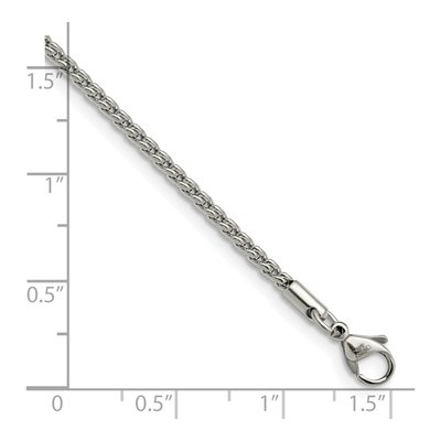 Stainless Steel 2.5mm Wheat Chain Anklet – view 3