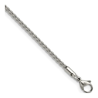 Stainless Steel 2.5mm Wheat Chain Anklet