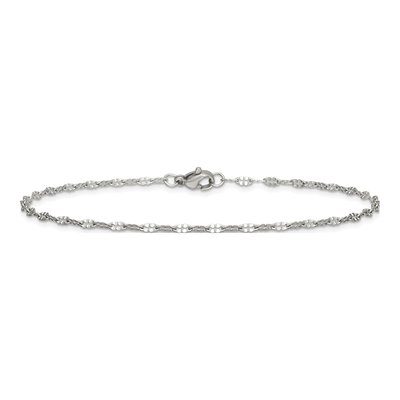 Stainless Steel 2.5mm Anchor Link Anklet – view 4