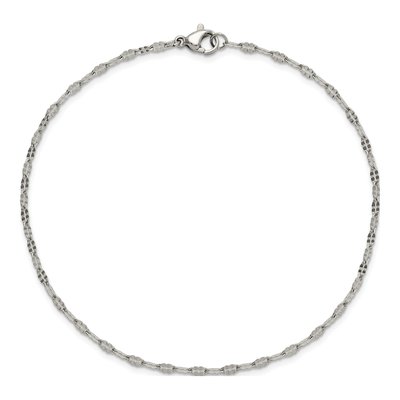 Stainless Steel 2.5mm Anchor Link Anklet – view 6