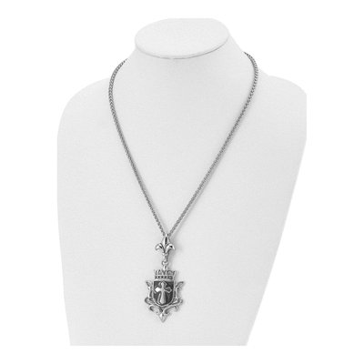 Stainless Steel Enamel Cross Pendant Necklace – view 5