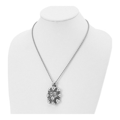Stainless Steel Tiger Skull Pendant Necklace – view 5