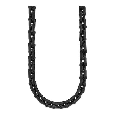 Men's Black Stainless Steel 8mm Link Chain – view 4