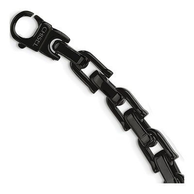 Men's Black Stainless Steel 8mm Link Chain – view 5