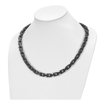 Men's Black Stainless Steel 8mm Link Chain – view 6