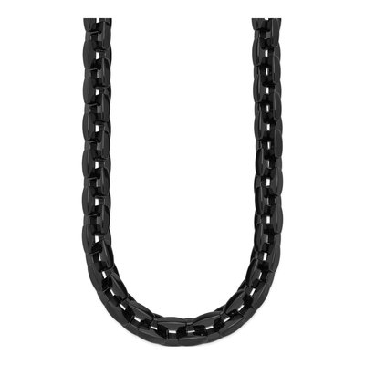 Men's Black Stainless Steel 11mm Link Chain – view 4