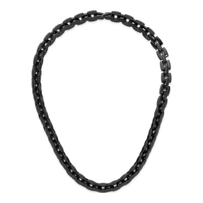 Men's Black Stainless Steel 11mm Link Chain – view 7
