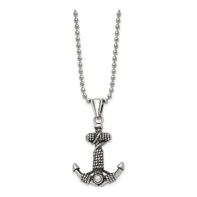 Stainless Steel Anchor Pendant Necklace – view 4