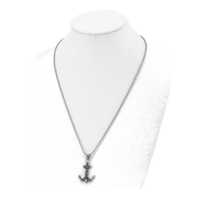 Stainless Steel Anchor Pendant Necklace – view 5
