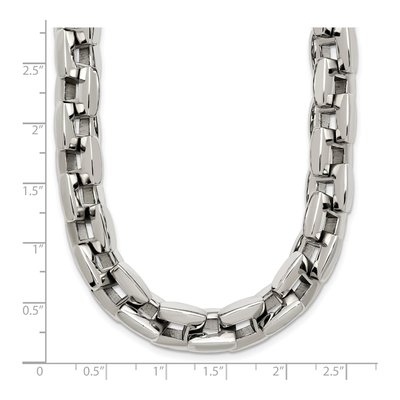 Men's Stainless Steel 8mm Square Cable Chain – view 5