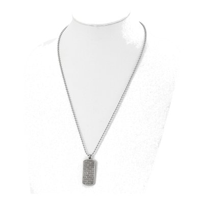 Stainless Steel Live Dream Believe Dog Tag Pendant Necklace – view 5
