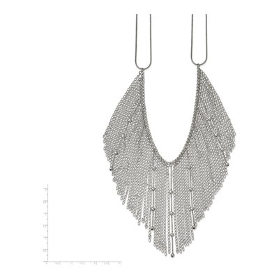 Stainless Steel Multi Bib Necklace – view 4