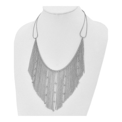 Stainless Steel Multi Bib Necklace – view 5