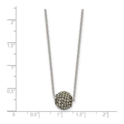 Stainless Steel Crystal Enamel Pendant Necklace – view 6